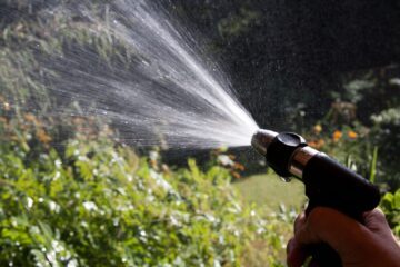 Garten bewässern mit Handbrause